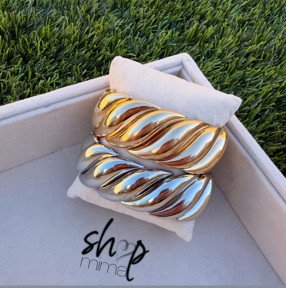 ELASTIC COIL BANGLE BRACELET