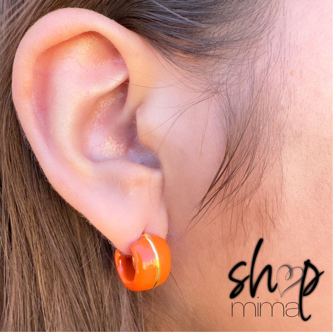 COLOR DAINTY HOOPS EARRINGS