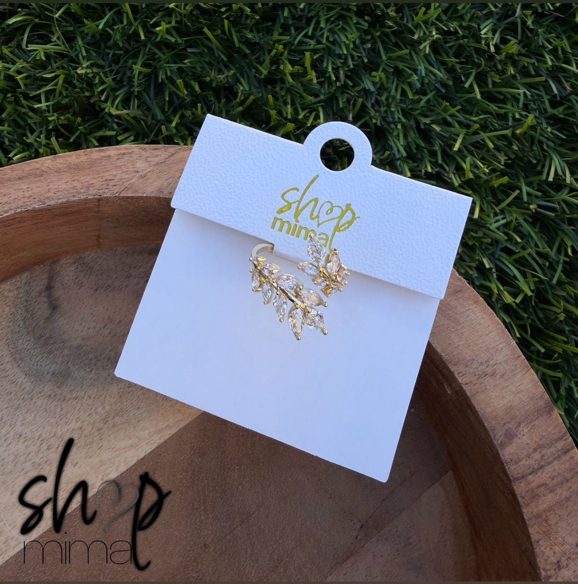 LUX PLANT ZIRCONIA RING ADJUSTABLE