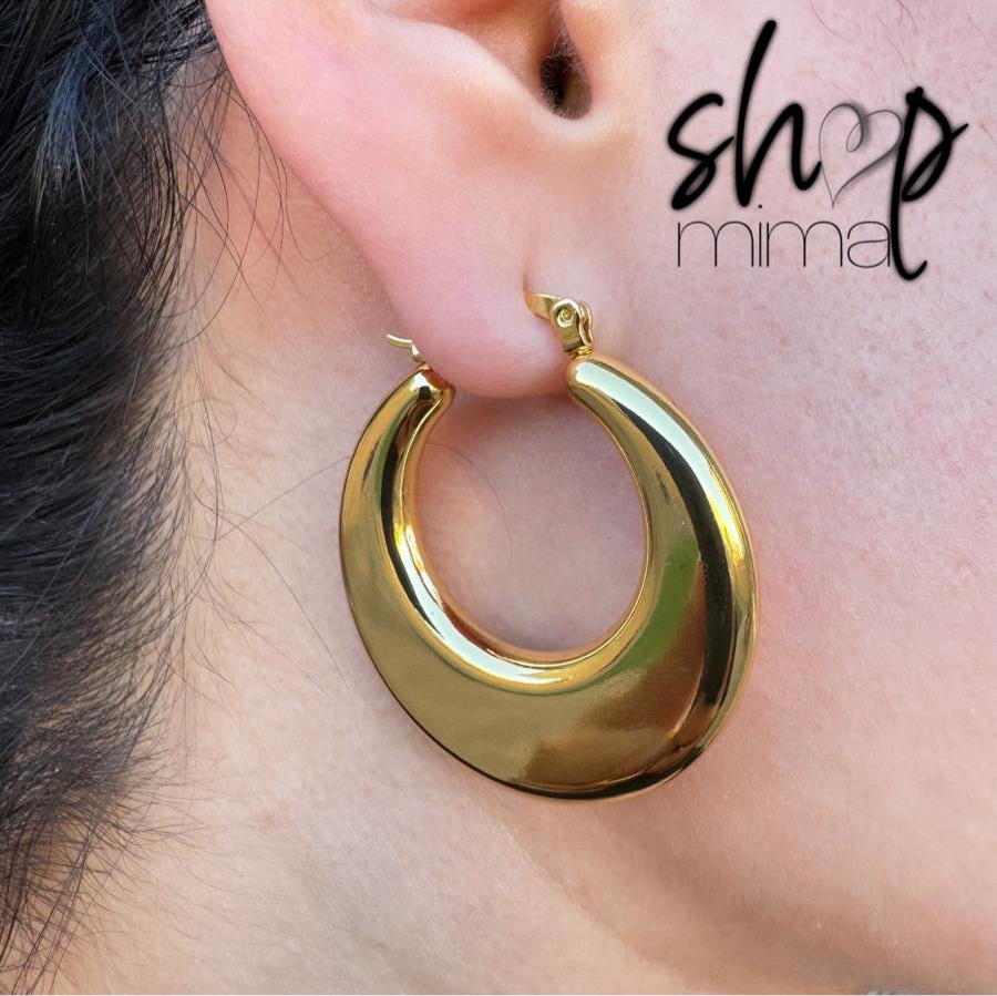 YERALDY STAINLESS STEEL HOOPS EARRINGS