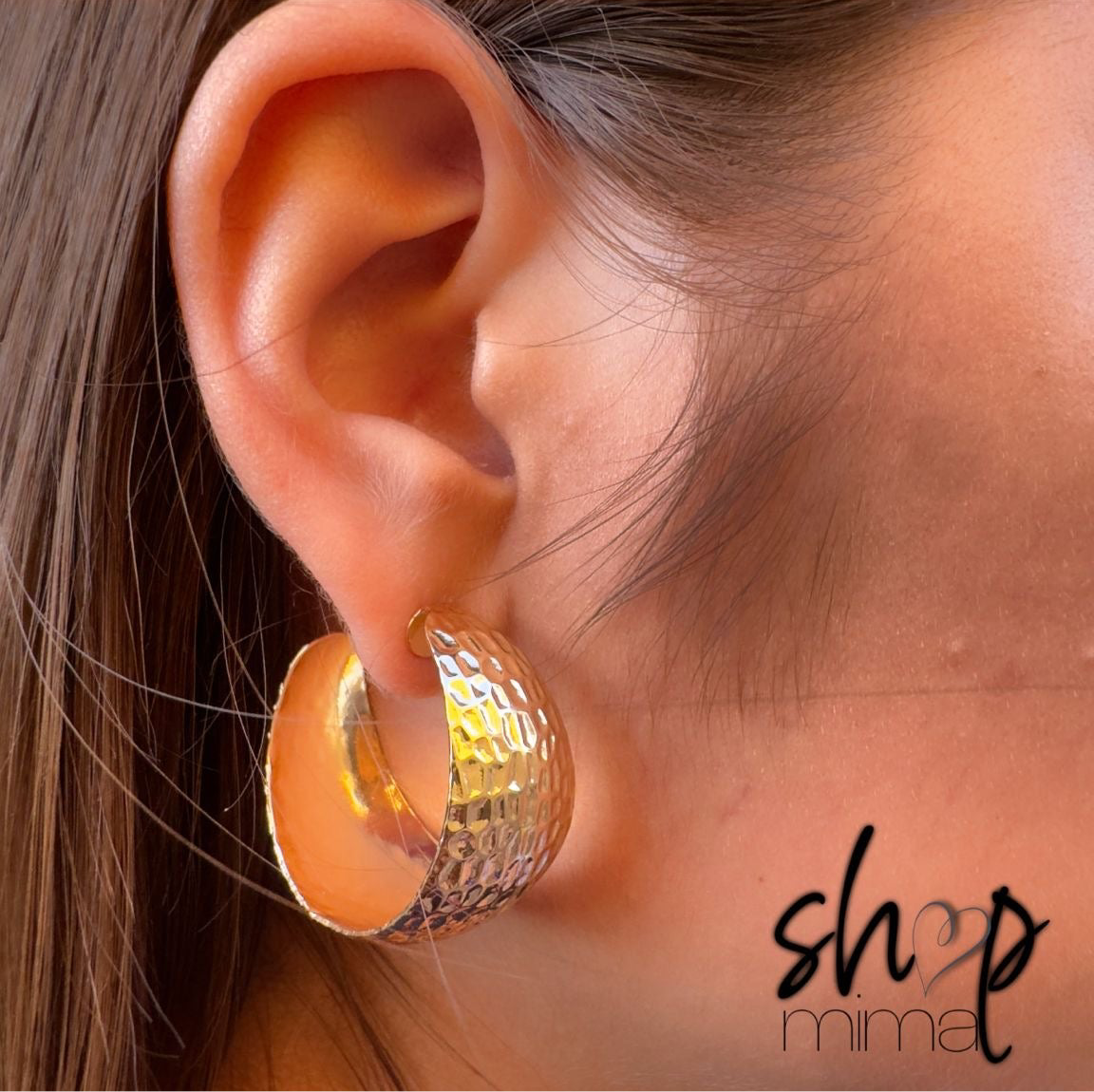 CHUNKY DONUT HOOPS EARRINGS