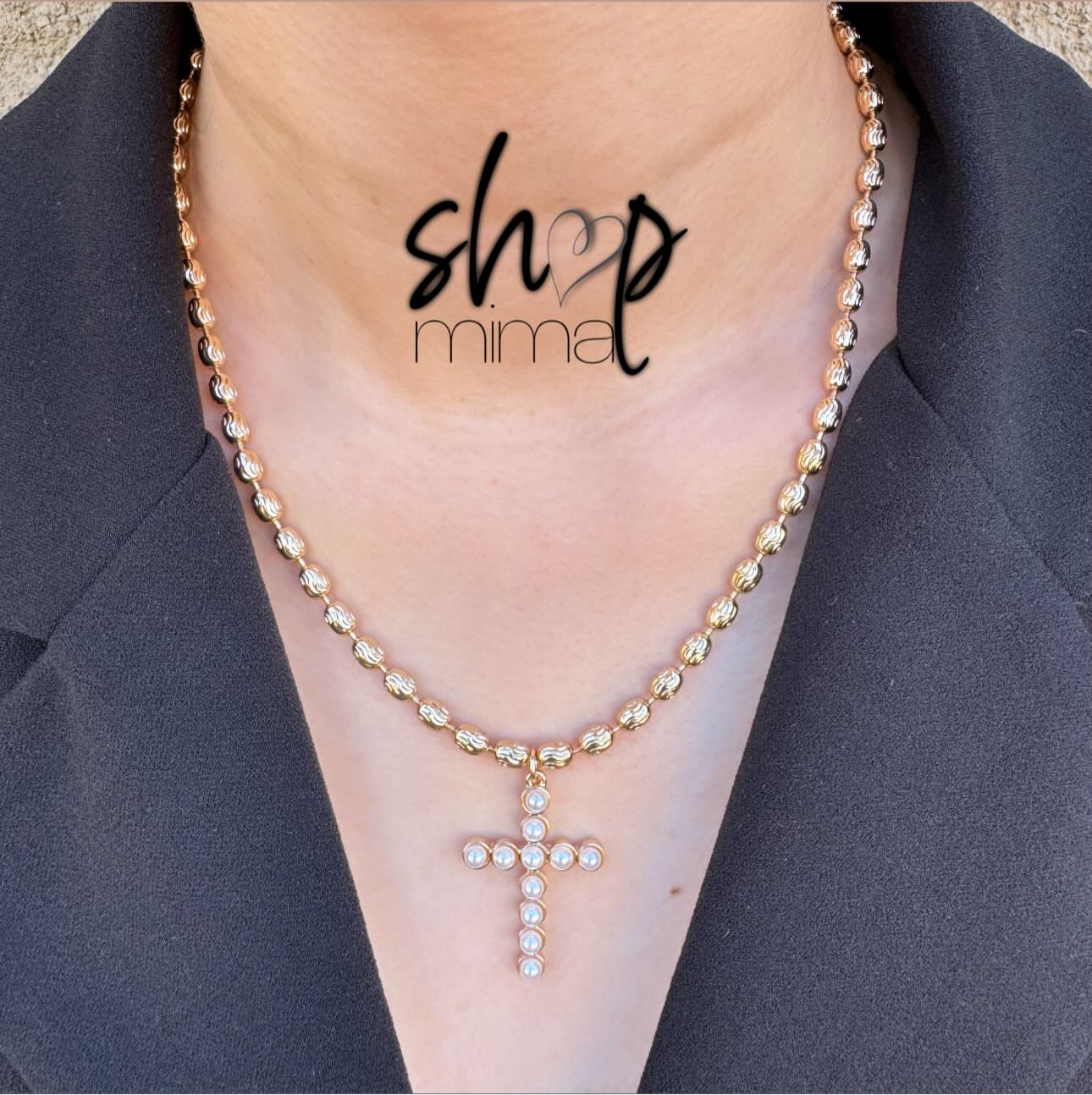 PEARL CROSS NECKLACE