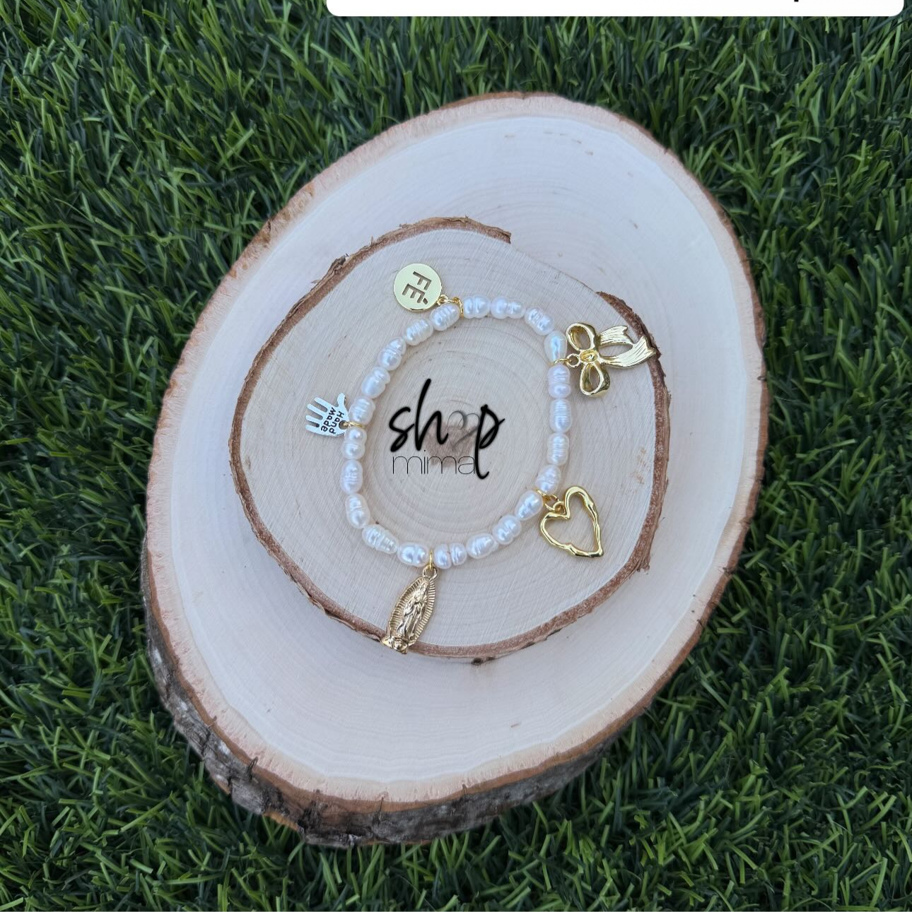 FE BOW FRESH WATER PEARL BRACELET MADE BY TANIAXO