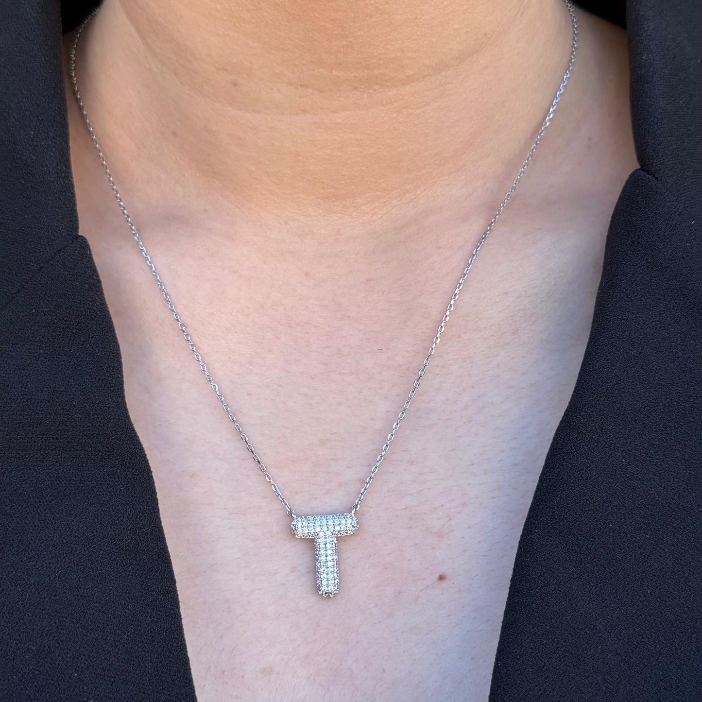 LETTERS NECKLACE ZIRCONIA