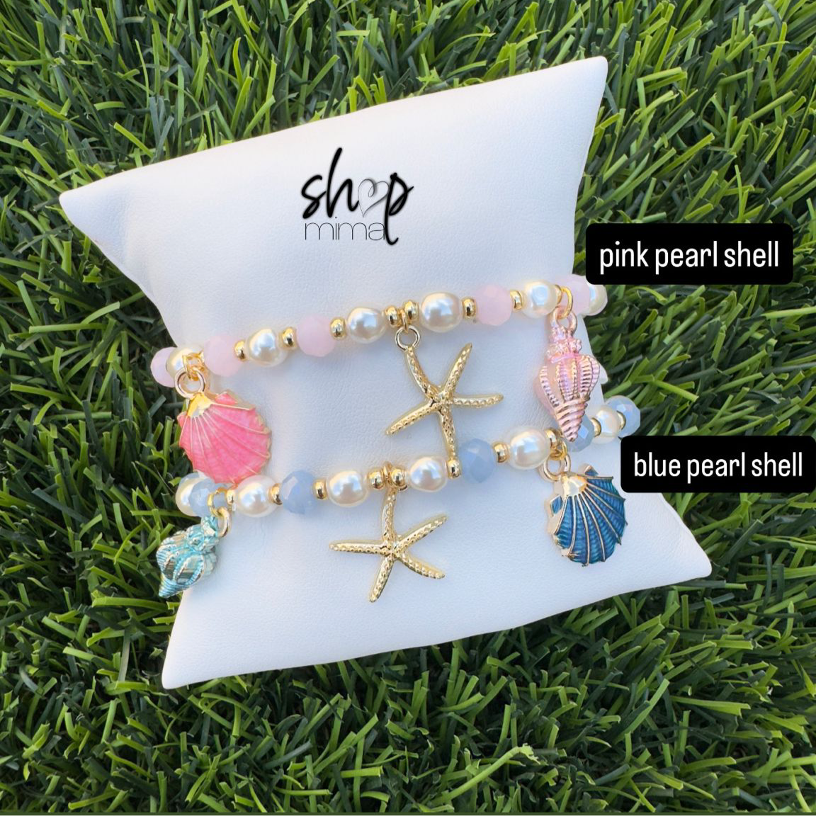 PEARL SHELL CHARM BRACELET BY TANIAXO
