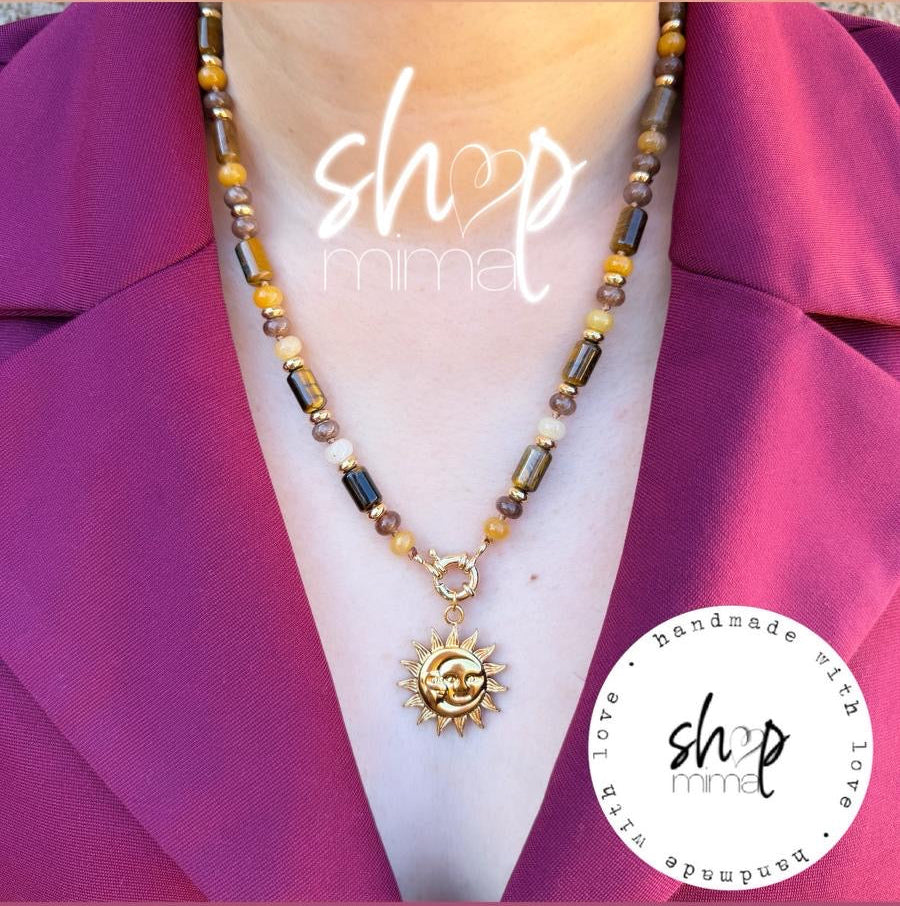 SUN AND MOON NECKLACE HANDMADE BY TANIAXO