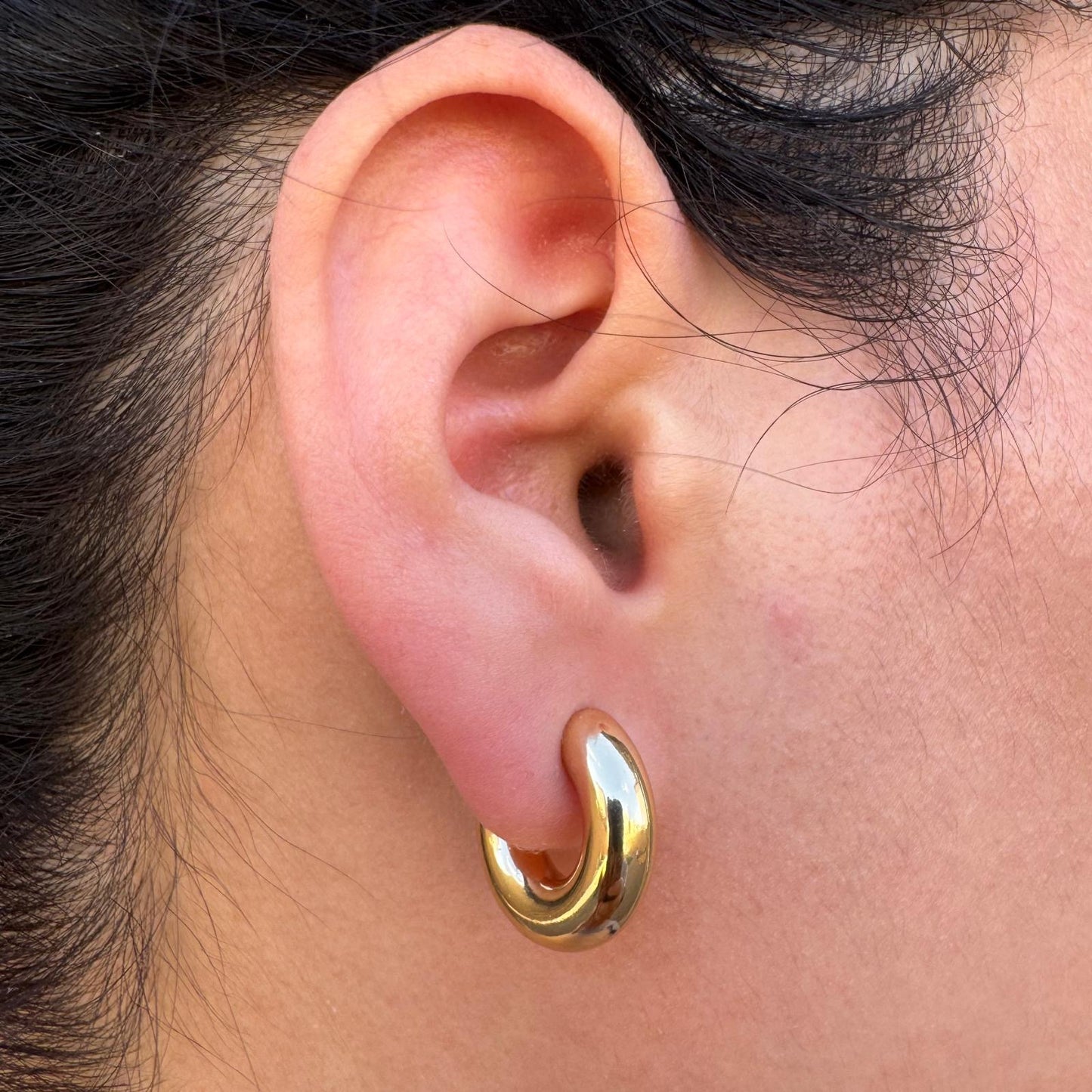 MINI CHUNKS HOOP EARRINGS