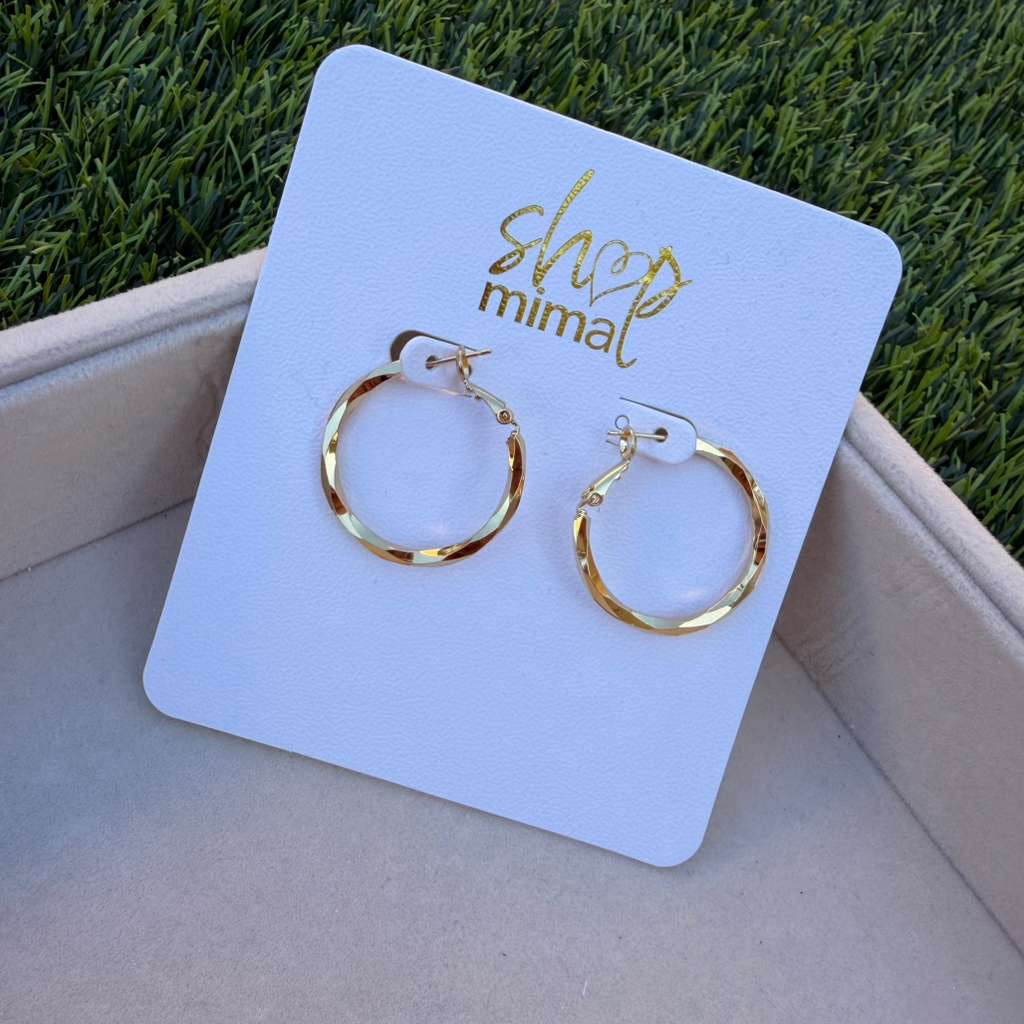 CLASSIC TWIST HOOPS EARRINGS