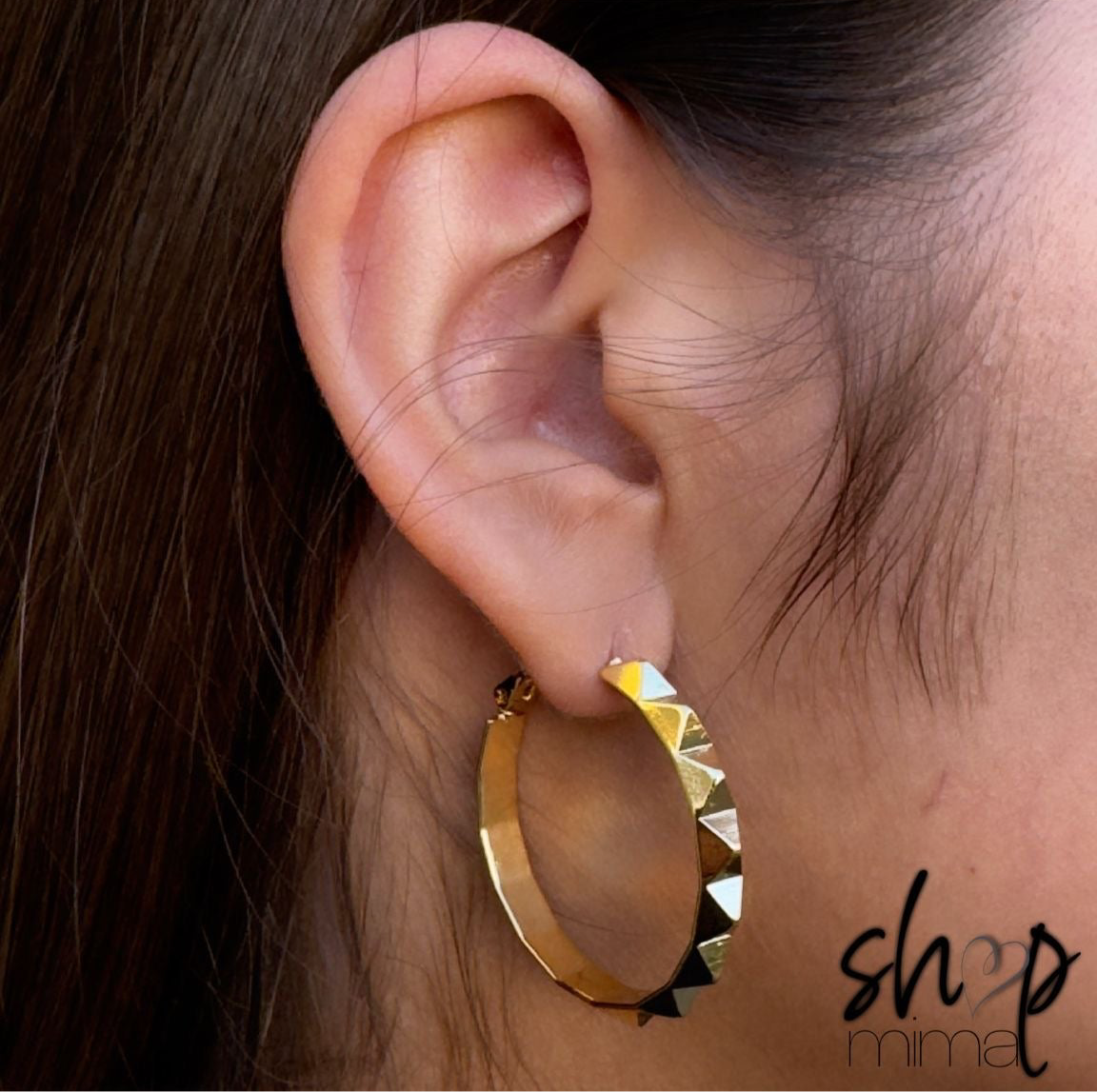 SPIKES HOOPS EARRINGS