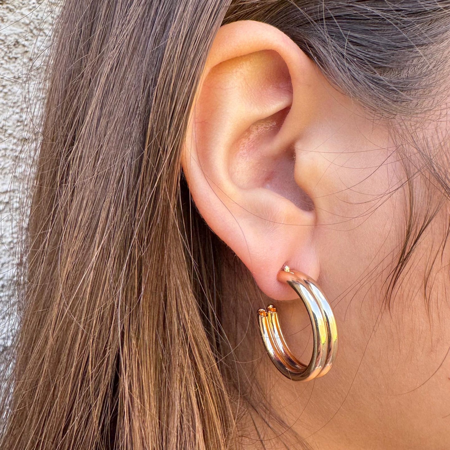 DOUBLE HOOP EARRINGS