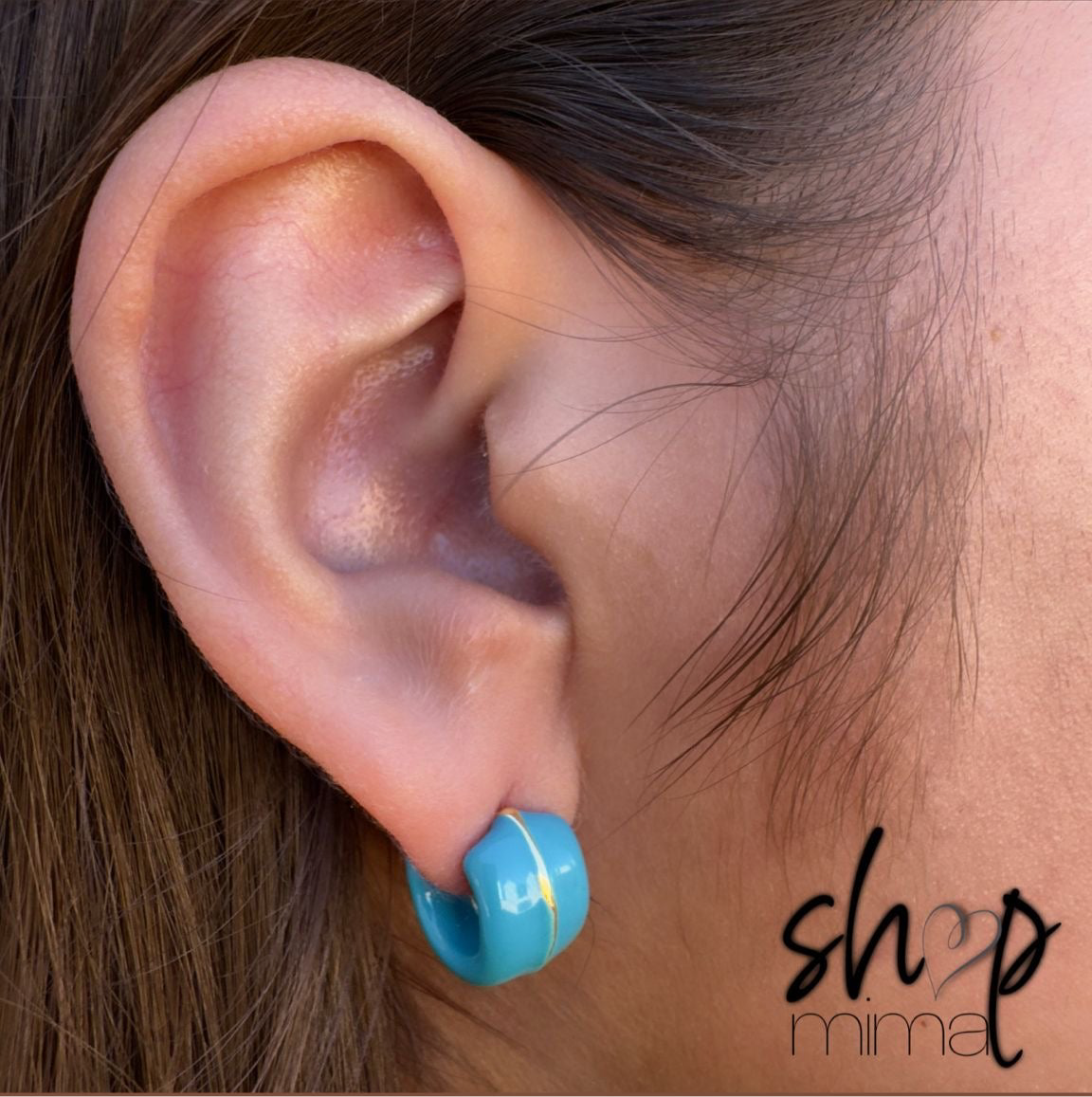 COLOR DAINTY HOOPS EARRINGS