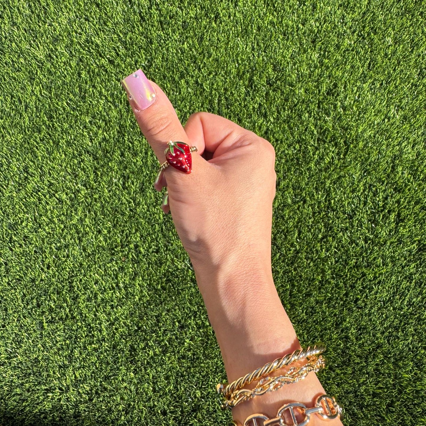 STRAWBERRY RING ADJUSTABLE