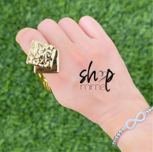 SQUARED CHUNK RING ADJUSTABLE