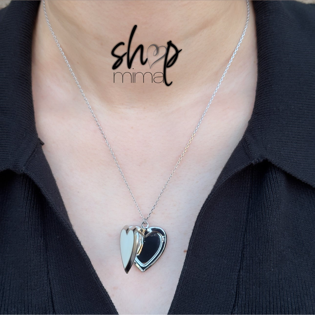 MOTHER PEARL HEART LOCKET