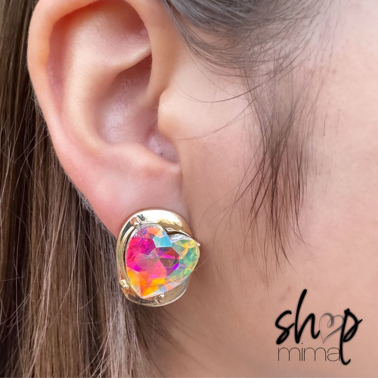 SHINE BRIGHT HEART EARRINGS