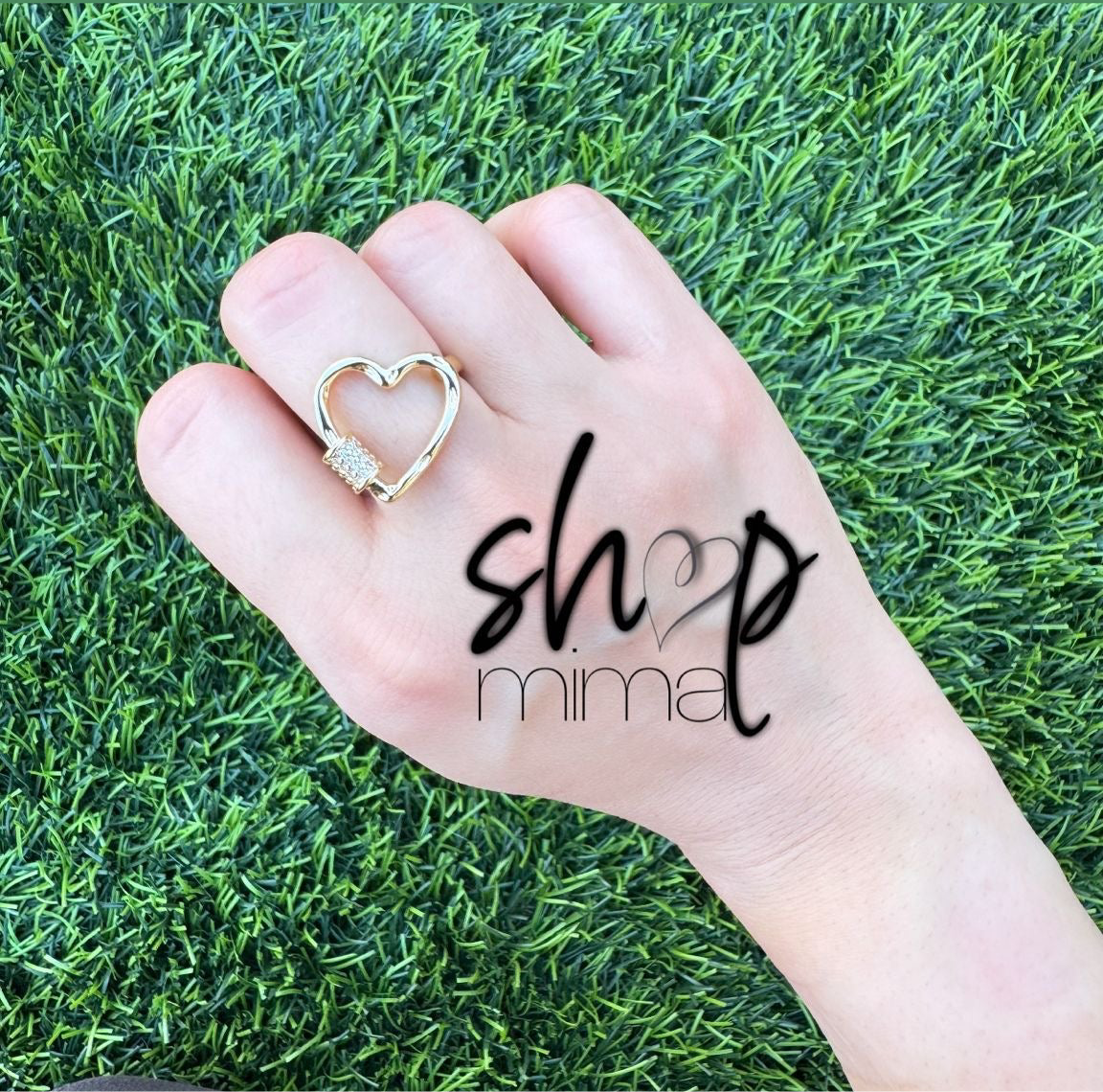 HEART LOCKED RING ADJUSTABLE