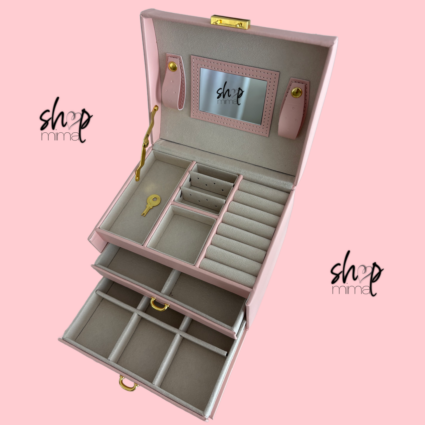 SHOPMIMA JEWELRY LUX CASE PINK