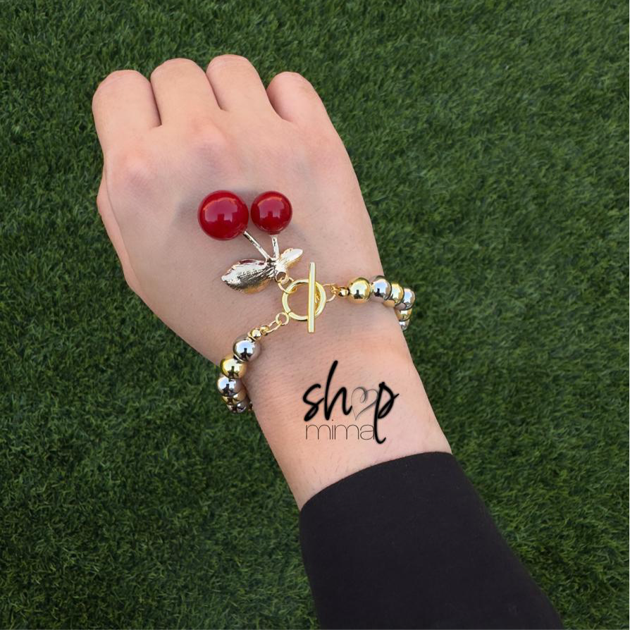 CHERRY MIXED METALS BRACELET