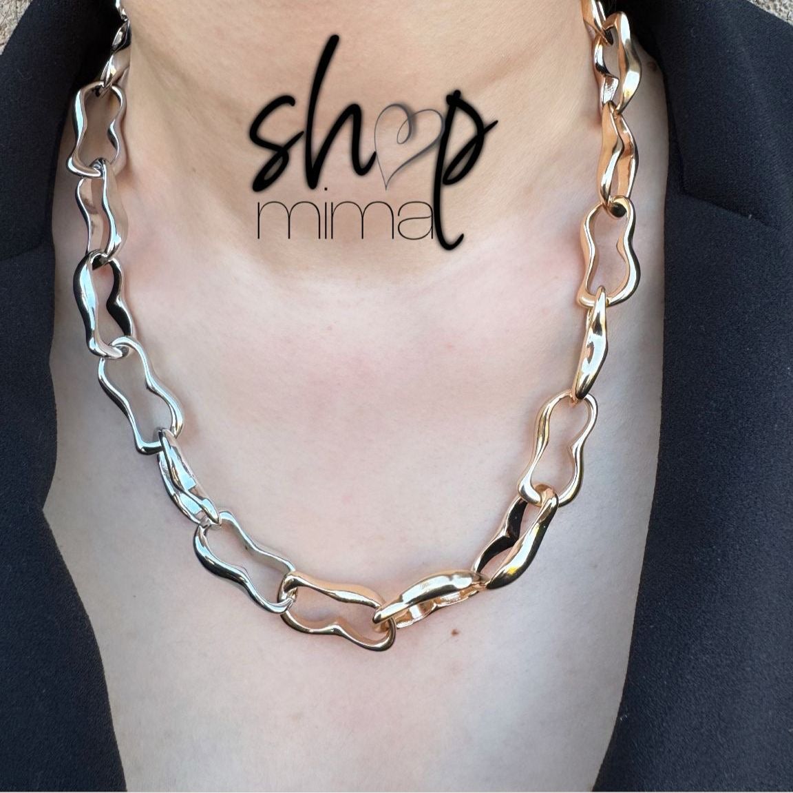 DELEON MIXED METALS NECKLACE