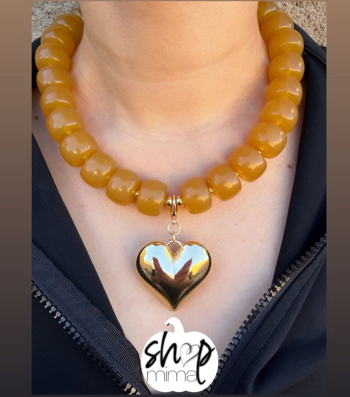 HEART LOVE CHUNKY NECKLACE