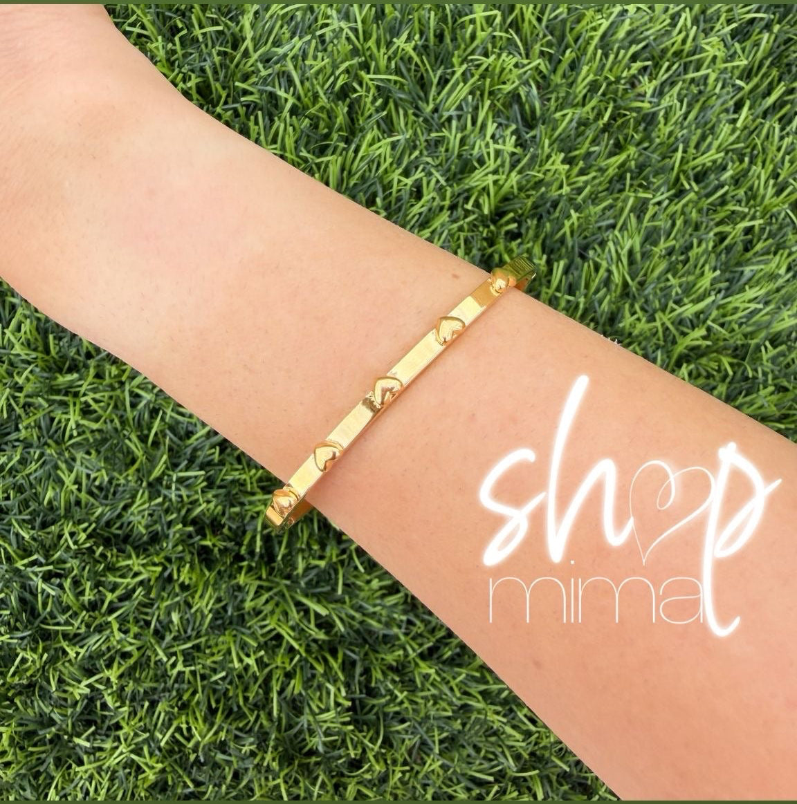 HEARTS ALL AROUND BRACELET STAINLESS STEAL