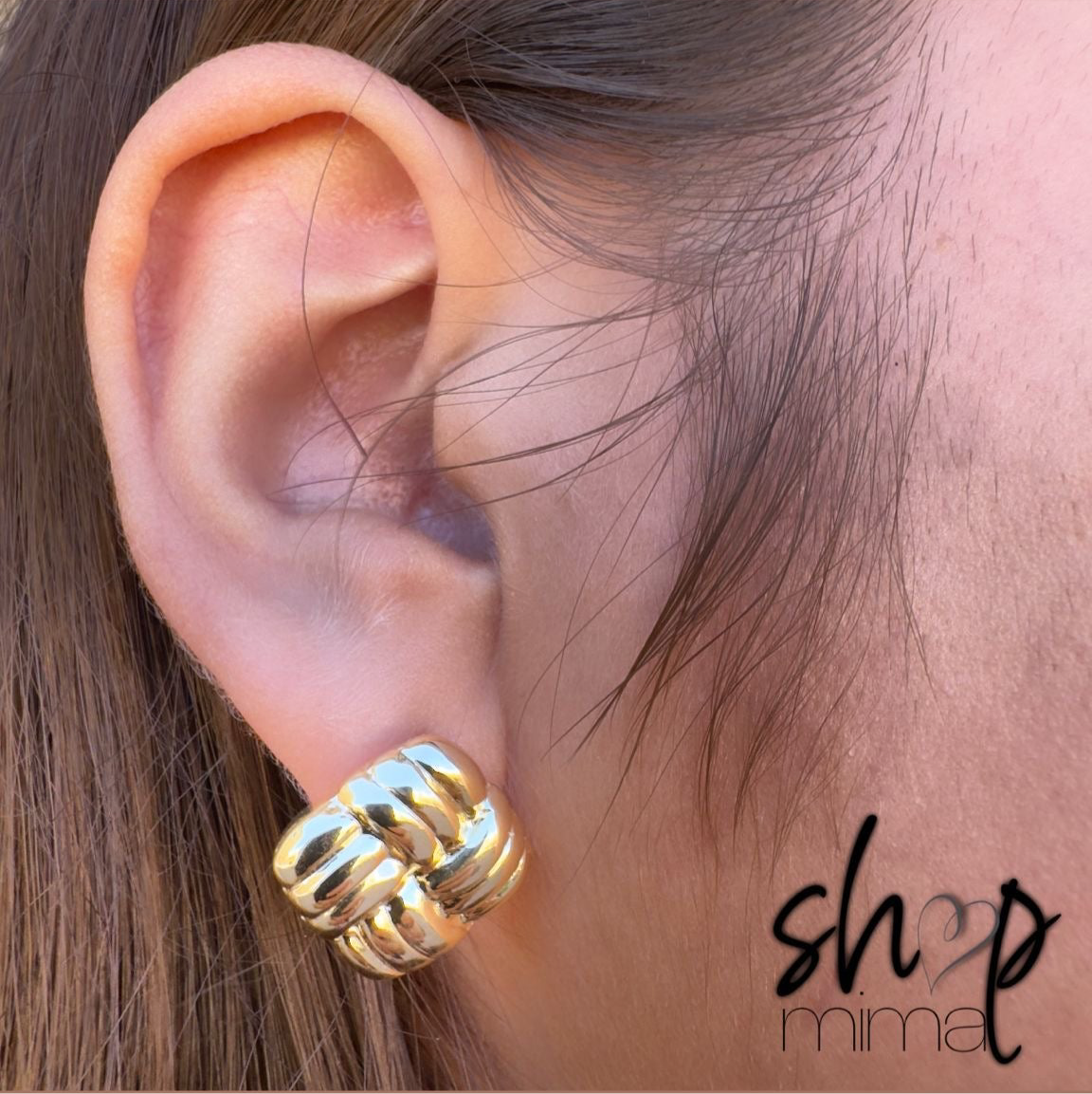SQUARE SWIVEL EARRINGS