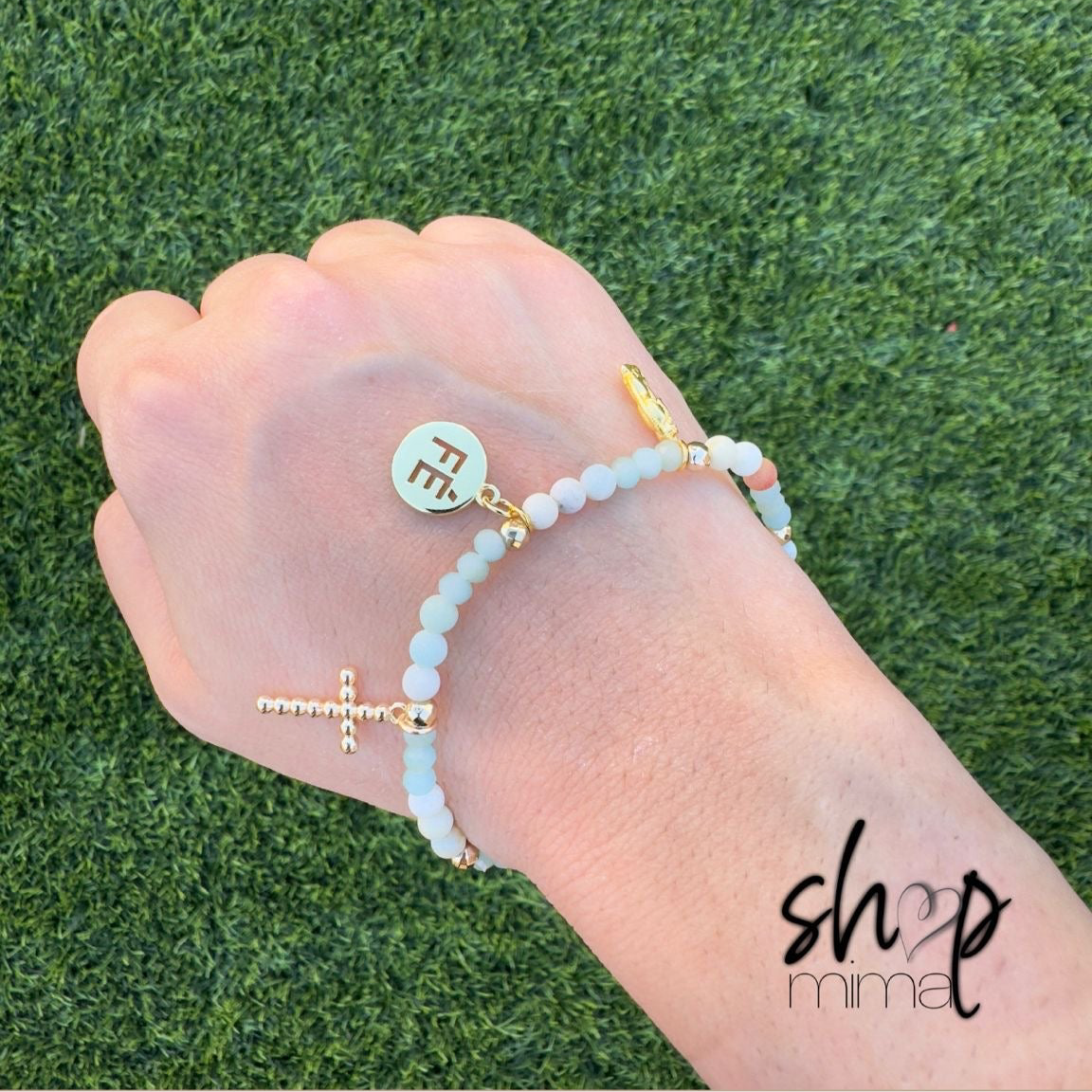 PEARLS CHARMS BRACELET MADE BY TANIAXO
