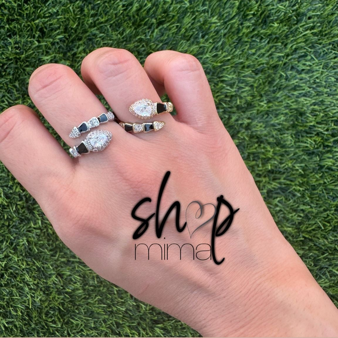 SNAKE ZIRCONIA RING ADJUSTABLE