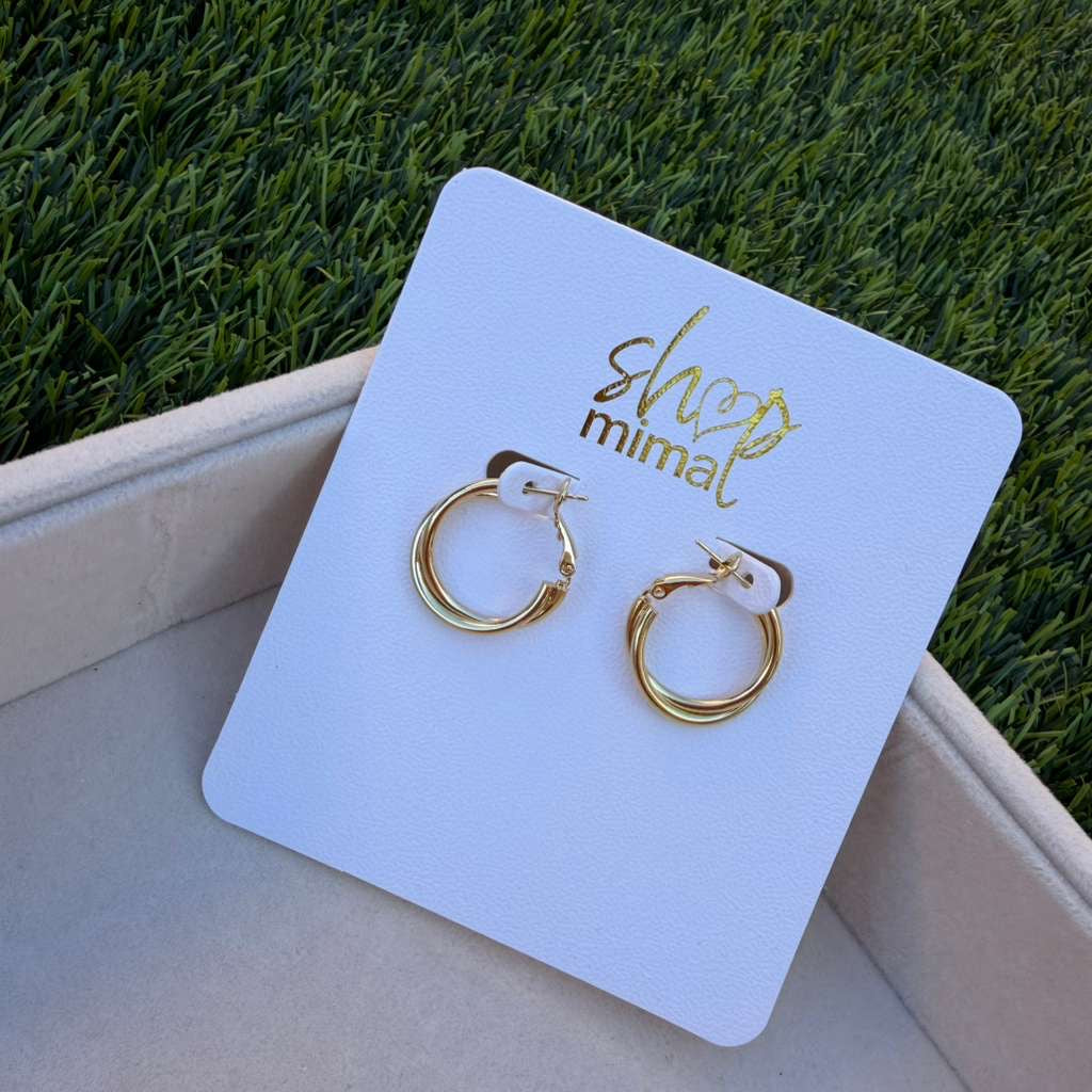 MINI DOUBLE HOOPS EARRINGS