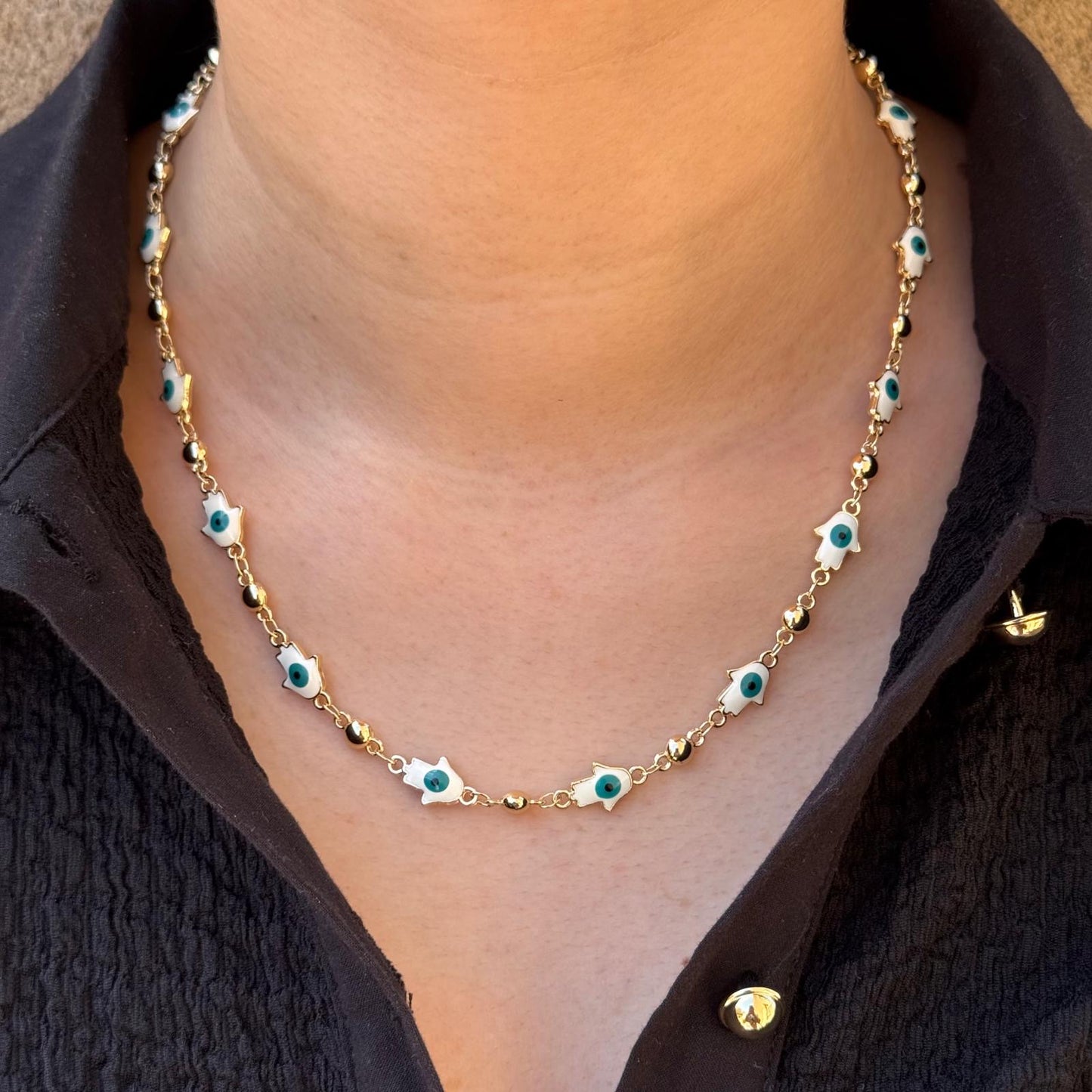 EYE HAND NECKLACE
