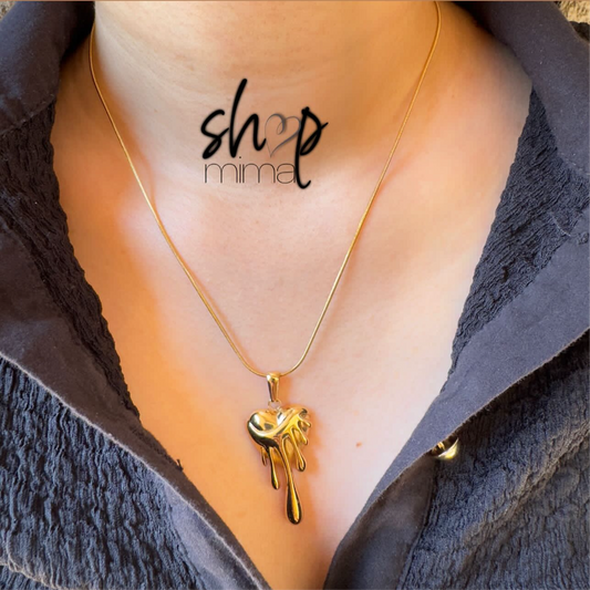 DRIPPED HEART NECKLACE