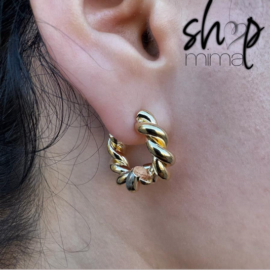 TREE HOOPS EARRINGS