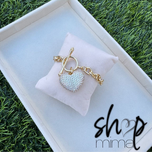 SPARKLY HEART BRACELET