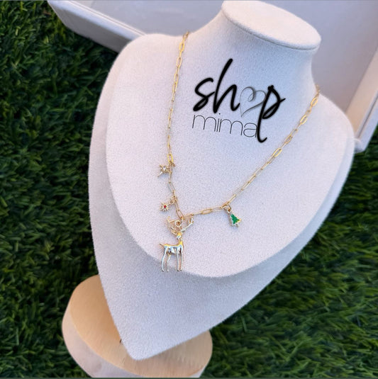REINDEER CHARMS NECKLACE