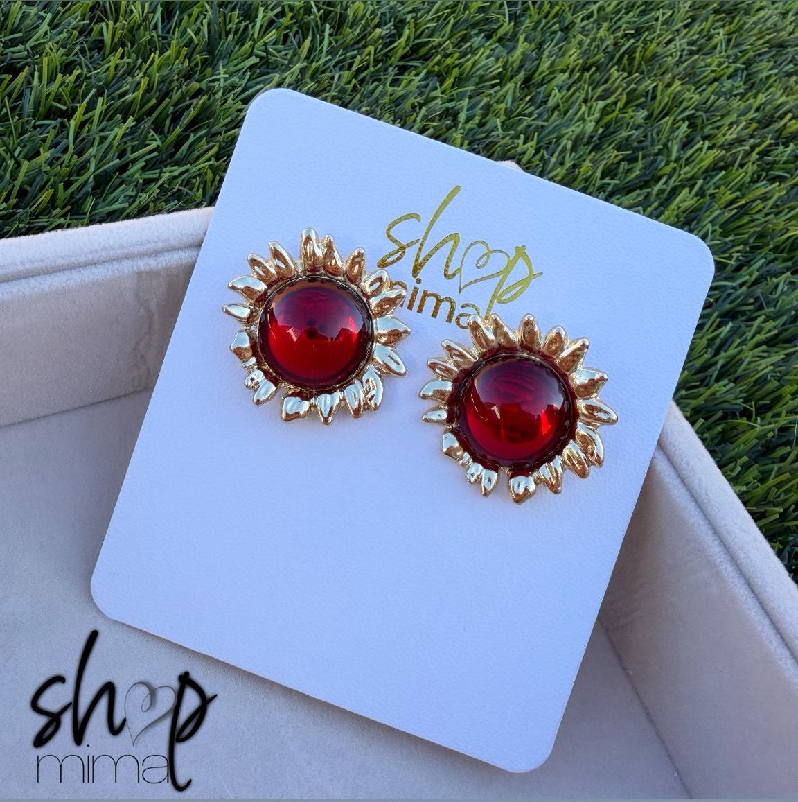 LUXURY RED COVAL EARRINGS