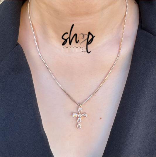 FULL ZIRCONIA CROSS NECKLACE