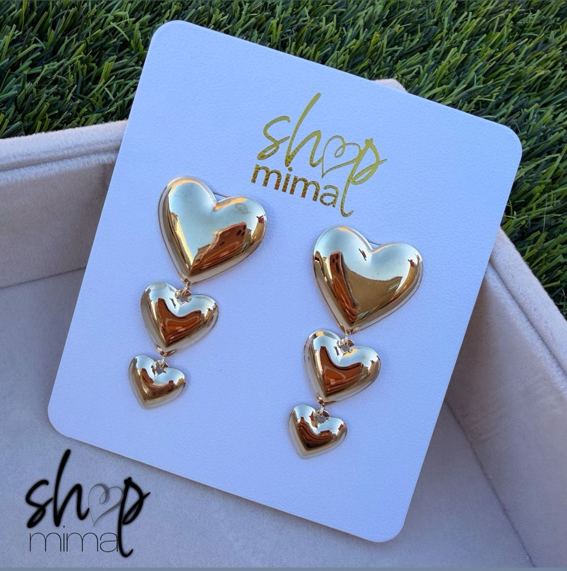 GOLD HEART ELEGANT EARRINGS