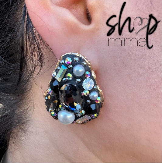 BLACK CUARZO EARRINGS