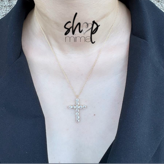 CRUZ EN ZIRCONIA NECKLACE