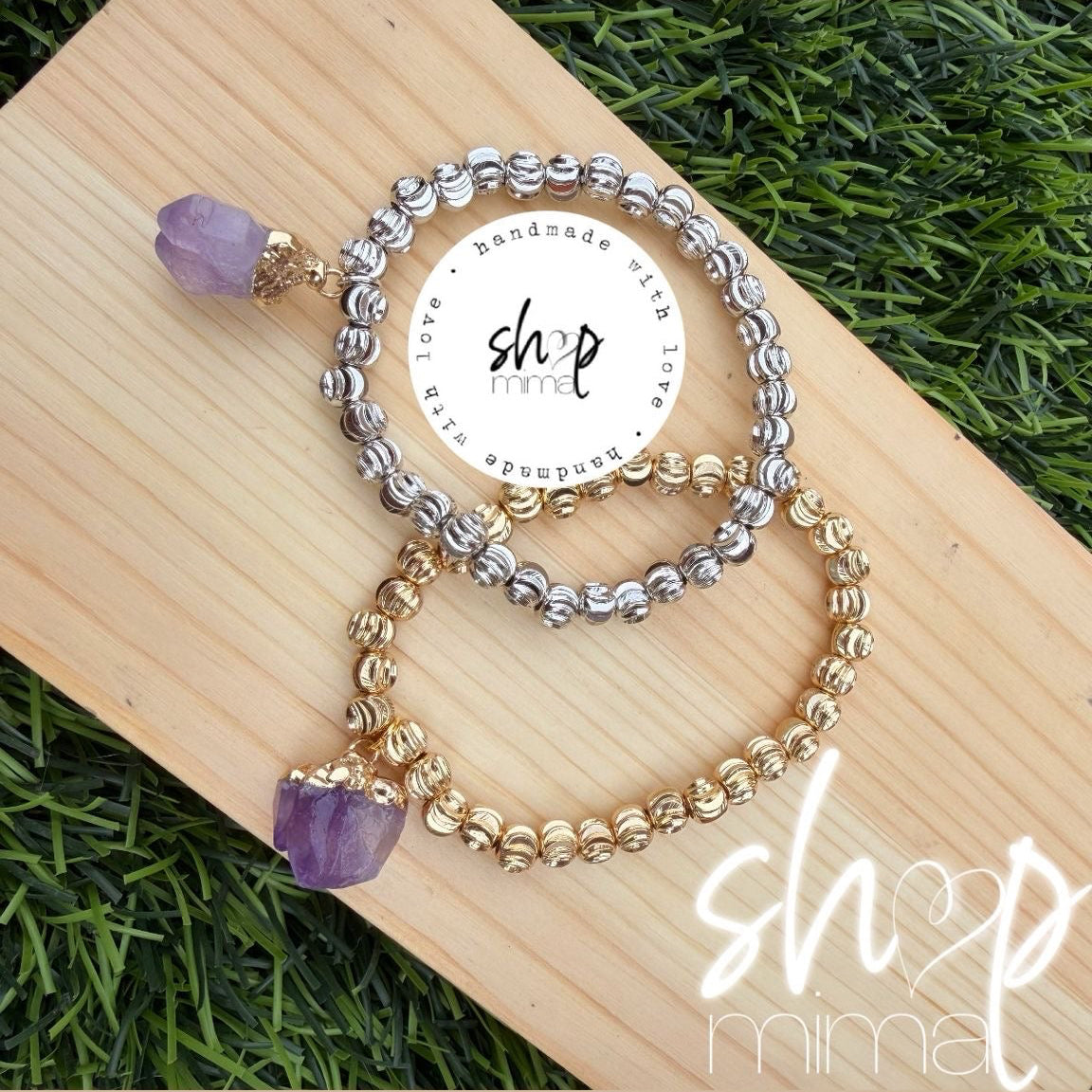 PURPLE QUARTZ BRACELET HANDMADE BY TANIAXO