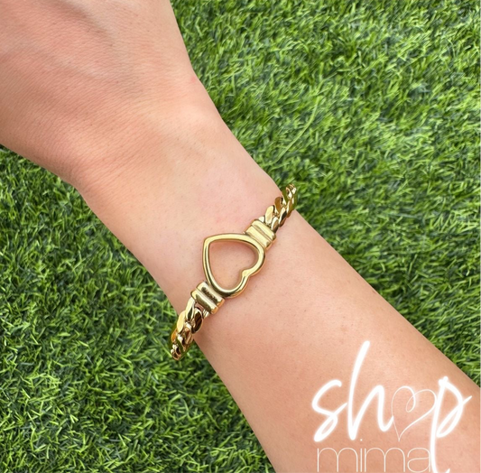 HEART BRACELET STAINLESS STEEL