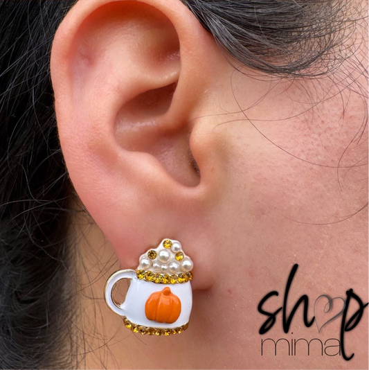 PUMPKIN COFFEE EARRINGS