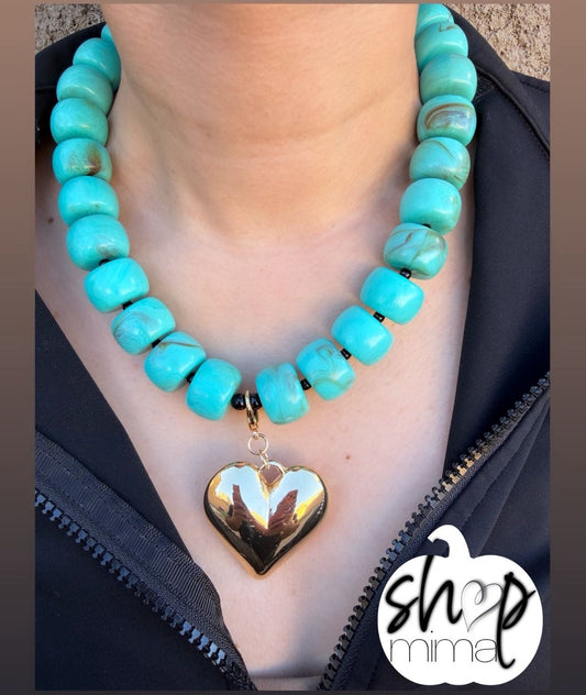 HEART LOVE CHUNKY NECKLACE