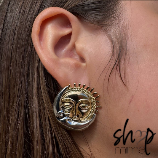 SOL Y LUNA MIX MIXED METALS EARRY