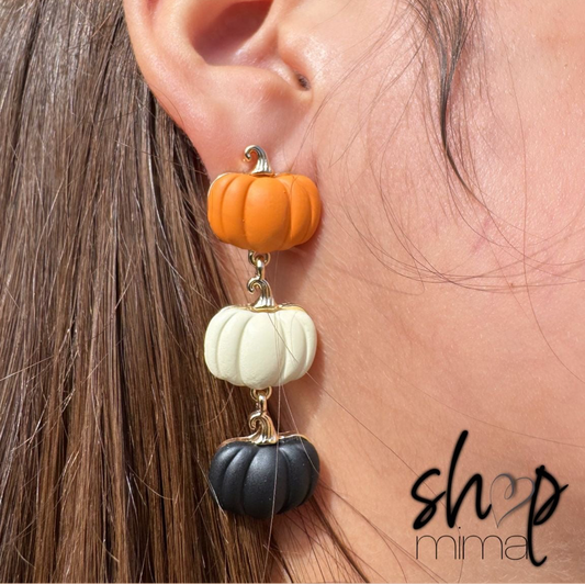TRIO PUMPKIN EARRINGS