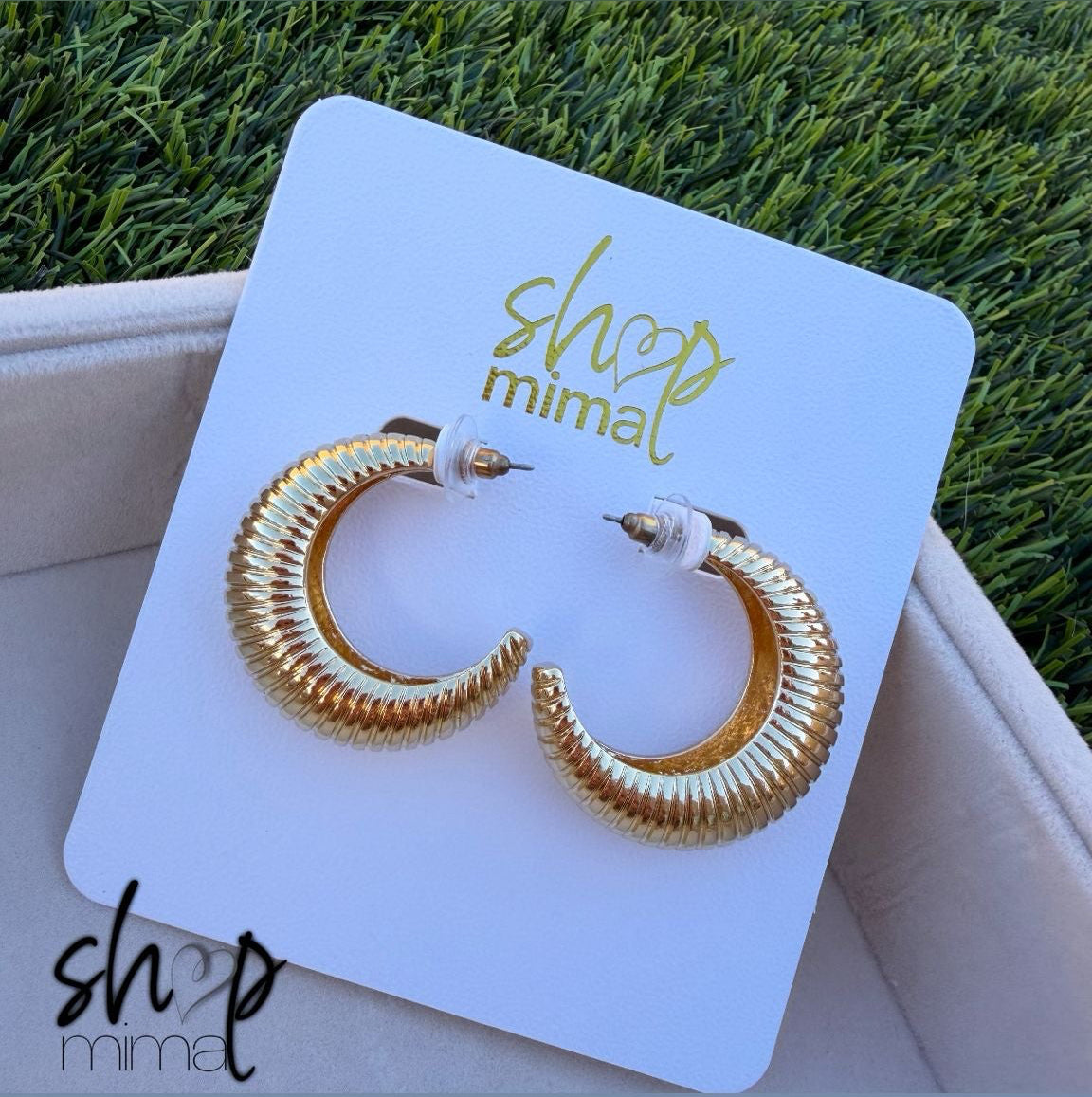 LINIEAR HOOP EARRINGS
