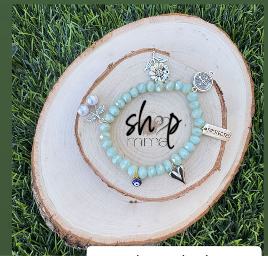 PROTECION SAN BENITO AQUA BRACELET MADE BY TANIAXO