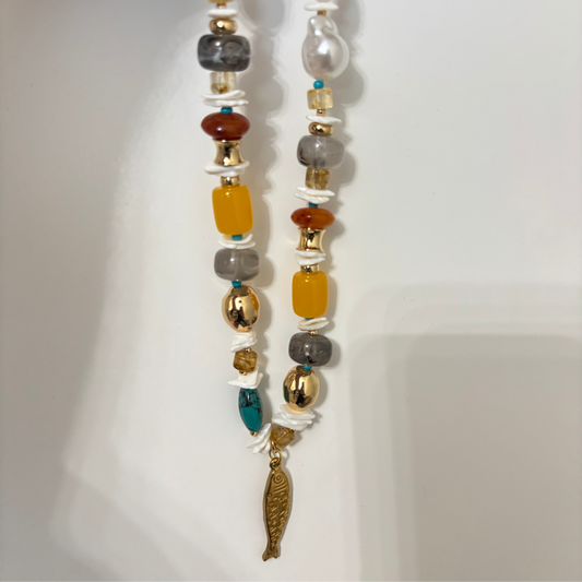 SOL CUARZO NECKLACE MADE BY TANIAXO