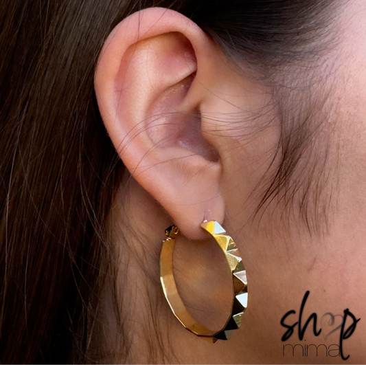 SPIKES HOOPS EARRINGS