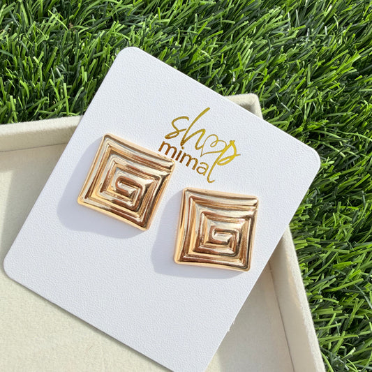 SQUARE VINTAGE EARRINGS